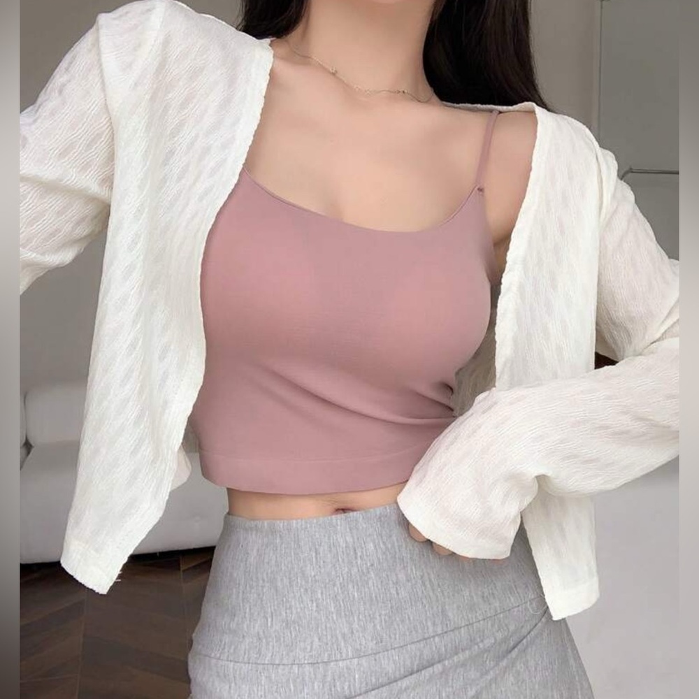 White Cropped Cardigan